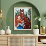 Original Oil Painting on stretched canvas, Pixel Art Size: 60×80 cm